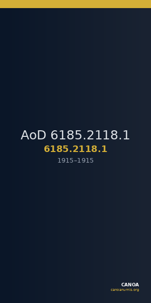 AoD 6185.2118.1 — CANOA