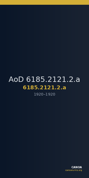 AoD 6185.2121.2.a — CANOA