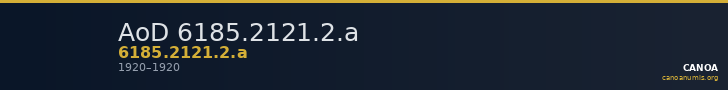 AoD 6185.2121.2.a — CANOA