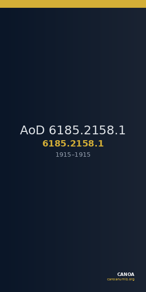 AoD 6185.2158.1 — CANOA