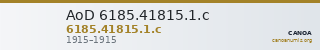 AoD 6185.41815.1.c — CANOA