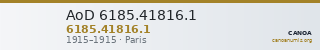 AoD 6185.41816.1 — CANOA