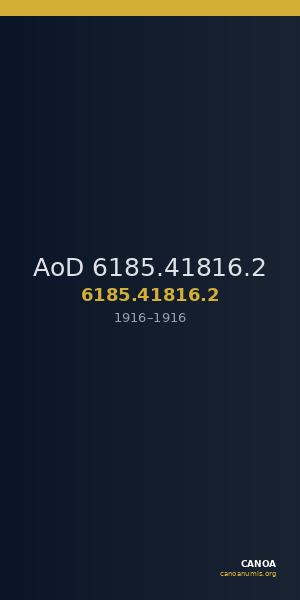 AoD 6185.41816.2 — CANOA