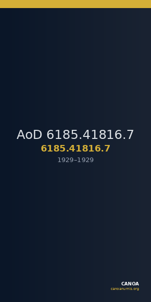 AoD 6185.41816.7 — CANOA