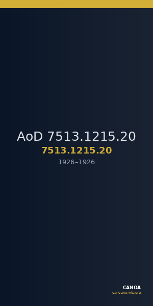AoD 7513.1215.20 — CANOA