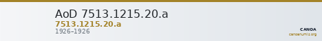 AoD 7513.1215.20.a — CANOA