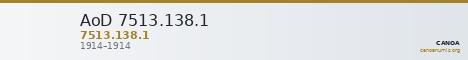 AoD 7513.138.1 — CANOA