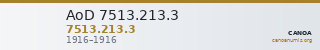 AoD 7513.213.3 — CANOA