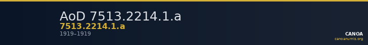 AoD 7513.2214.1.a — CANOA