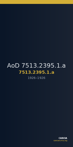 AoD 7513.2395.1.a — CANOA