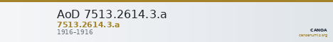 AoD 7513.2614.3.a — CANOA