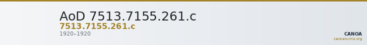 AoD 7513.7155.261.c — CANOA