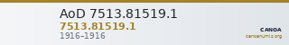 AoD 7513.81519.1 — CANOA
