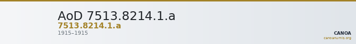 AoD 7513.8214.1.a — CANOA