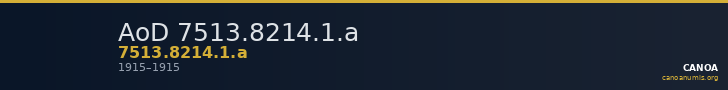 AoD 7513.8214.1.a — CANOA