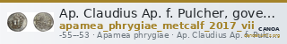 Ap. Claudius Ap. f. Pulcher, governor of Cilicia Apamea in Phrygia Metcalf 2017 VII — CANOA