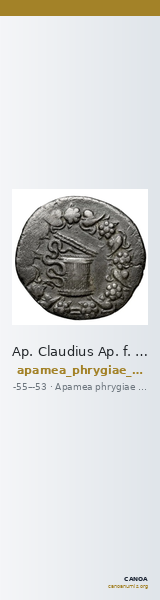 Ap. Claudius Ap. f. Pulcher, governor of Cilicia Apamea in Phrygia Metcalf 2017 VIII — CANOA