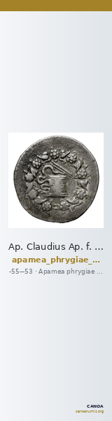 Ap. Claudius Ap. f. Pulcher, governor of Cilicia Apamea in Phrygia Metcalf 2017 X — CANOA