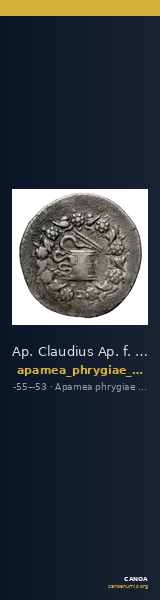 Ap. Claudius Ap. f. Pulcher, governor of Cilicia Apamea in Phrygia Metcalf 2017 X — CANOA