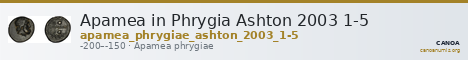 Apamea in Phrygia Ashton 2003 1-5 — CANOA