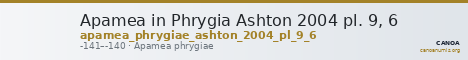 Apamea in Phrygia Ashton 2004 pl. 9, 6 — CANOA