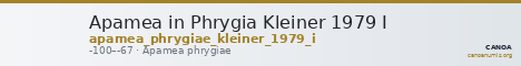 Apamea in Phrygia Kleiner 1979 I — CANOA