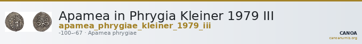 Apamea in Phrygia Kleiner 1979 III — CANOA