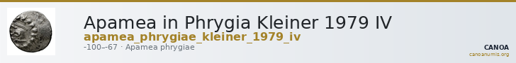 Apamea in Phrygia Kleiner 1979 IV — CANOA