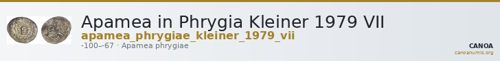 Apamea in Phrygia Kleiner 1979 VII — CANOA