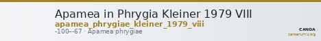 Apamea in Phrygia Kleiner 1979 VIII — CANOA