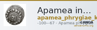 Apamea in Phrygia Kleiner 1979 XIII — CANOA