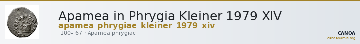Apamea in Phrygia Kleiner 1979 XIV — CANOA