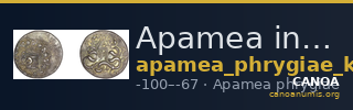 Apamea in Phrygia Kleiner 1979 XVII — CANOA