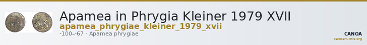 Apamea in Phrygia Kleiner 1979 XVII — CANOA