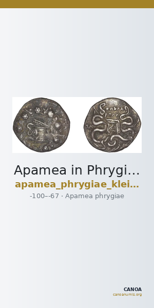 Apamea in Phrygia Kleiner 1979 XXII — CANOA