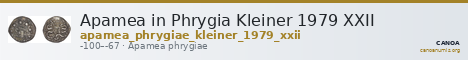 Apamea in Phrygia Kleiner 1979 XXII — CANOA
