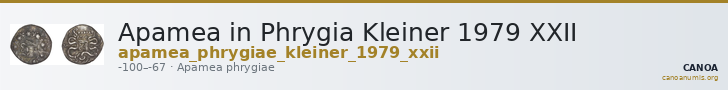 Apamea in Phrygia Kleiner 1979 XXII — CANOA