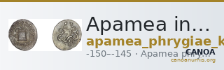 Apamea in Phrygia Kleiner and Noe 1977 21 — CANOA