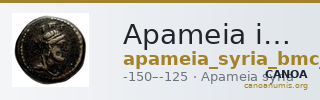 Apameia in Syria BMC Apamea 1 — CANOA