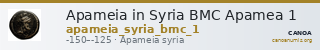 Apameia in Syria BMC Apamea 1 — CANOA