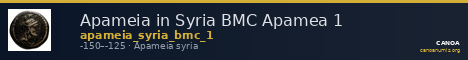 Apameia in Syria BMC Apamea 1 — CANOA
