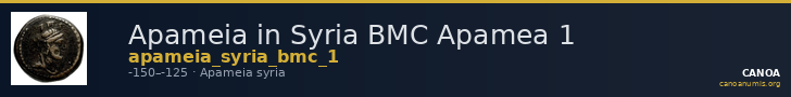 Apameia in Syria BMC Apamea 1 — CANOA