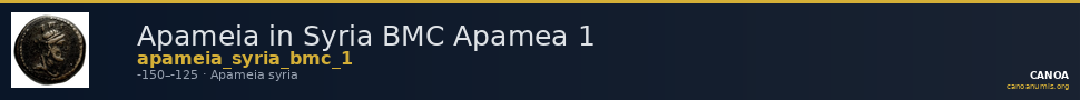 Apameia in Syria BMC Apamea 1 — CANOA