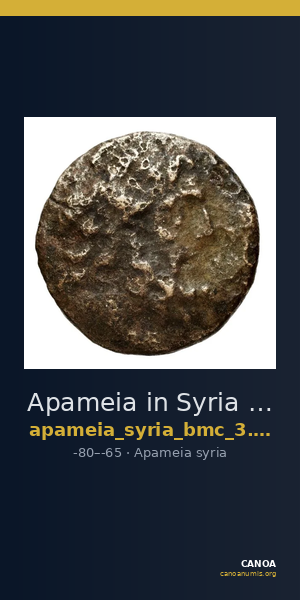 Apameia in Syria BMC Apamea 3, 5, 14 — CANOA