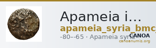 Apameia in Syria BMC Apamea 3, 5, 14 — CANOA