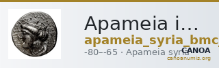Apameia in Syria BMC Apamea 4 — CANOA