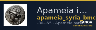 Apameia in Syria BMC Apamea 4 — CANOA