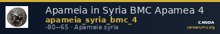 Apameia in Syria BMC Apamea 4 — CANOA