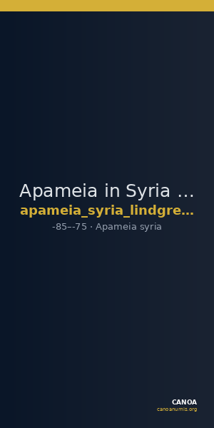 Apameia in Syria Lindgren 1985 1175 — CANOA