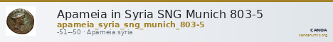 Apameia in Syria SNG Munich 803-5 — CANOA